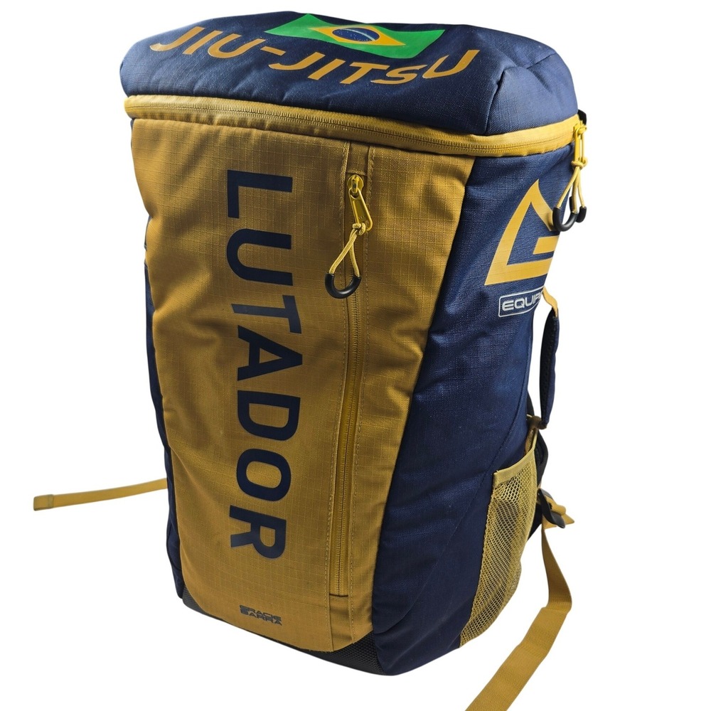 Gracie Barra Lutador Equipe GB Jiu-Jitsu Backpack Navy Gold Brazil Gear Bag